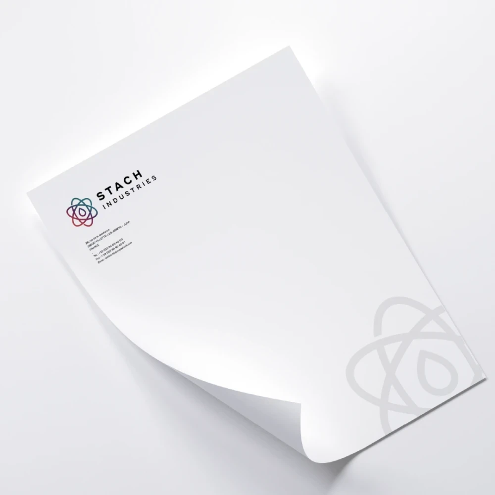 Identité visuelle : Stach Industries, Traitement de surface