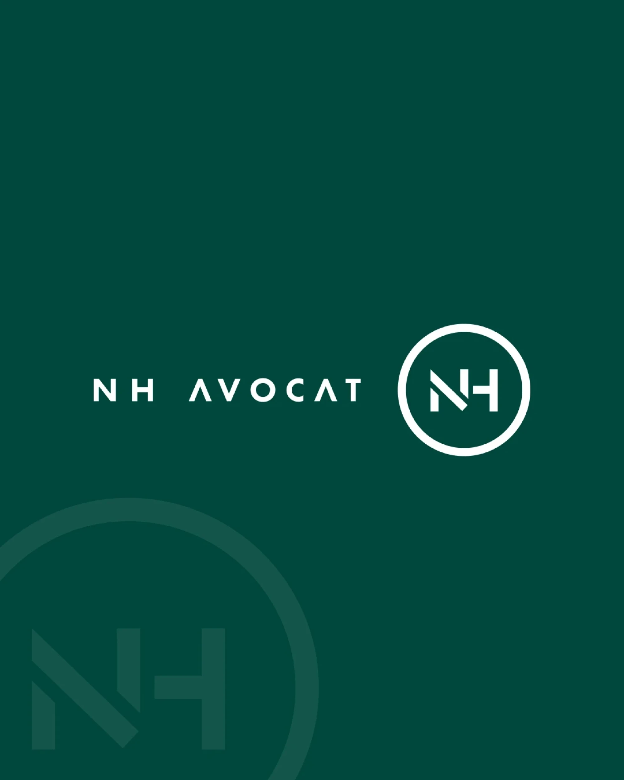 Identité visuelle : NH Avocat, Au service des entreprises