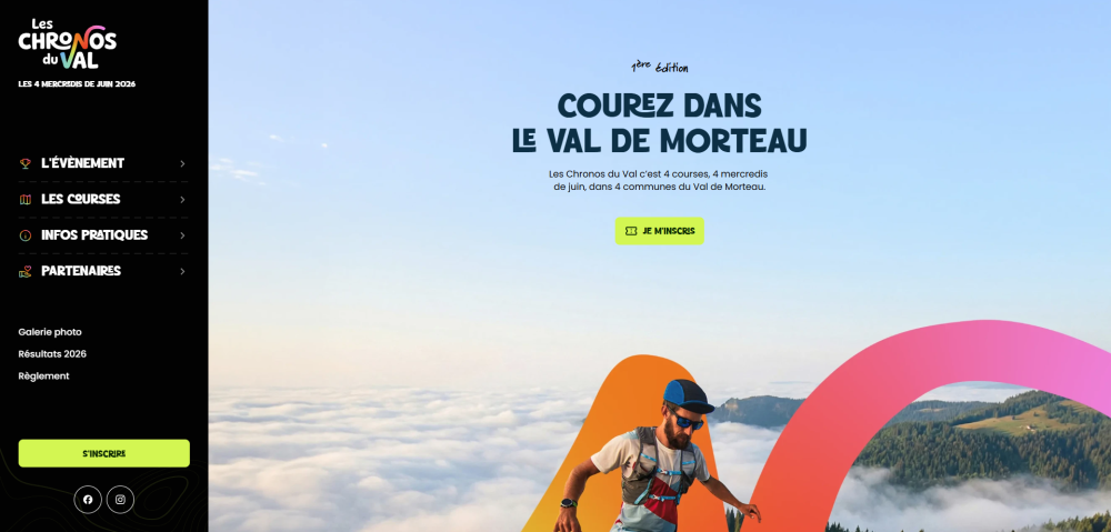 Site web : Les Chronos du Val, L'événement trail dans le Val de Morteau au mois de juin