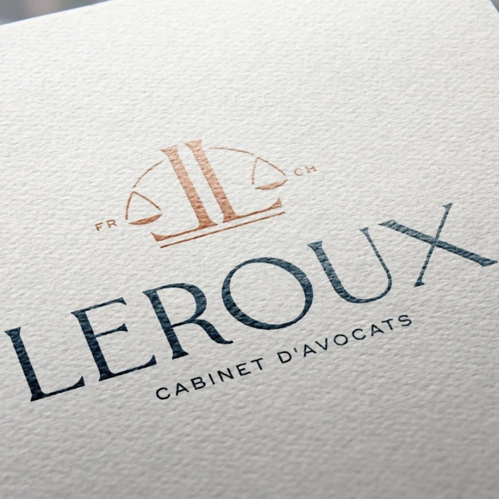 Identité visuelle : Leroux, Cabinet d'avocats Franco-Suisse