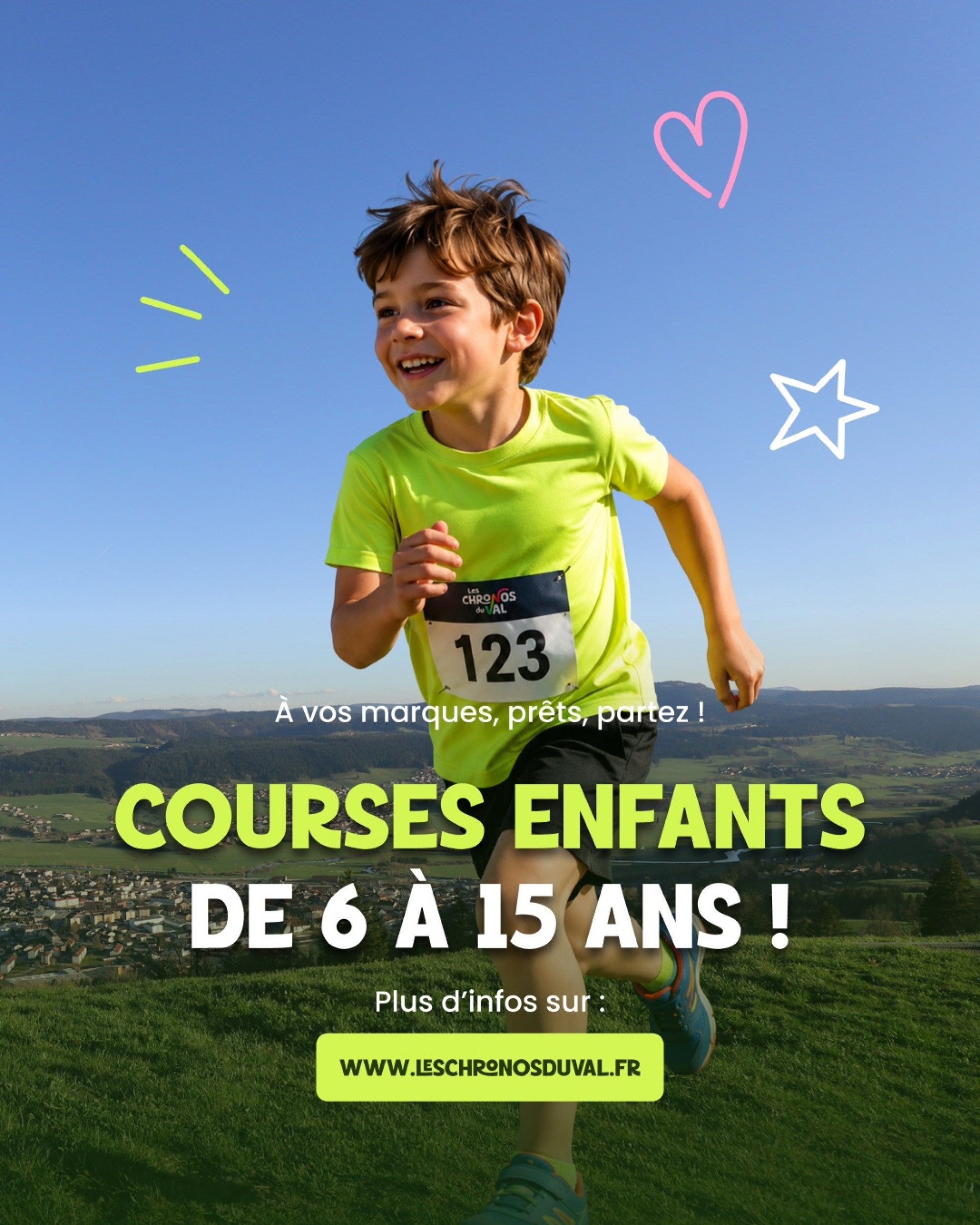 Identité visuelle : Les Chronos du Val, L'événement trail dans le Val de Morteau au mois de juin