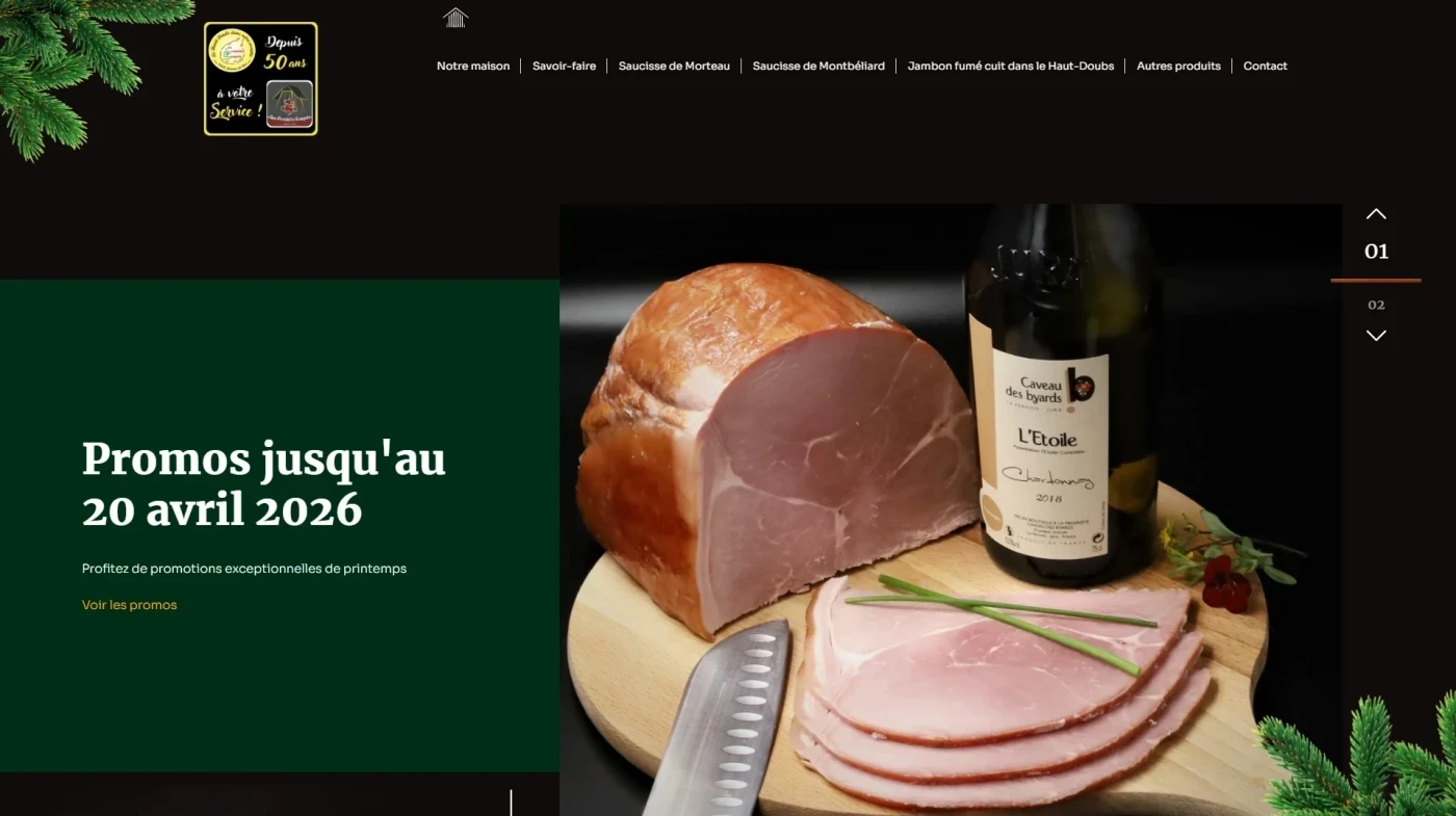 Site web : Aux Produits Saugets, Produits du Haut-Doubs