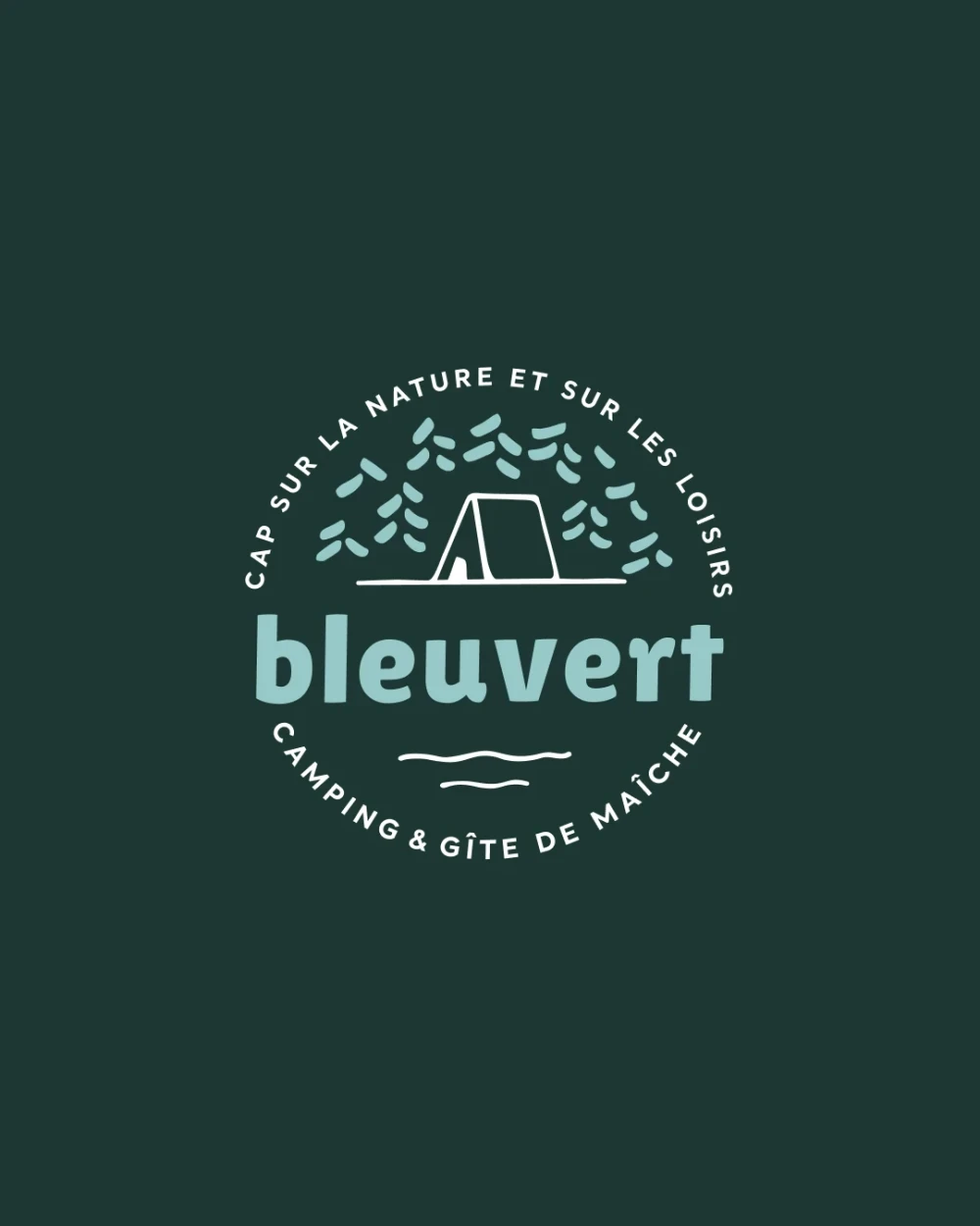 Identité visuelle : Camping Bleuvert, Faites respirer vos vacances