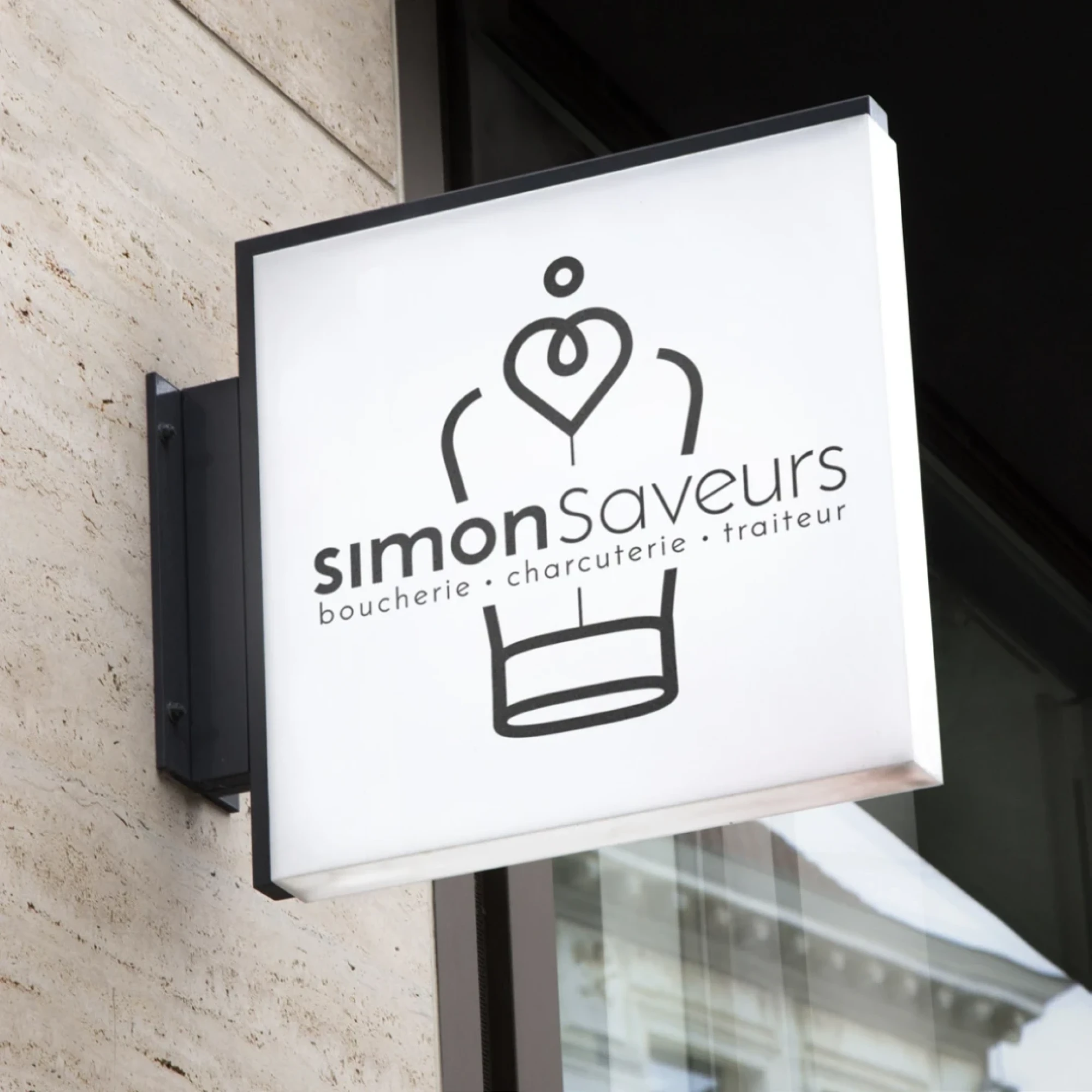 Identité visuelle : Simon Saveurs, Boucherie-charcuterie