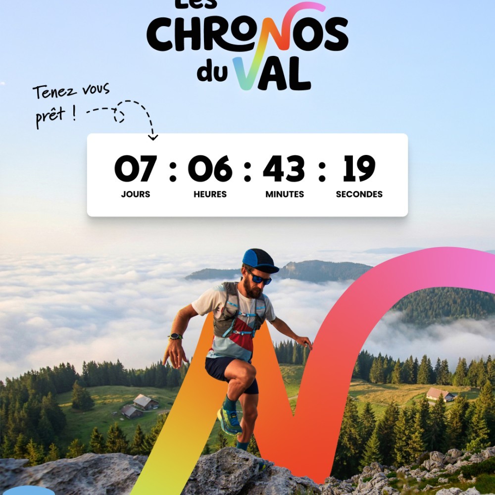 Identité visuelle : Les Chronos du Val, L'événement trail dans le Val de Morteau au mois de juin