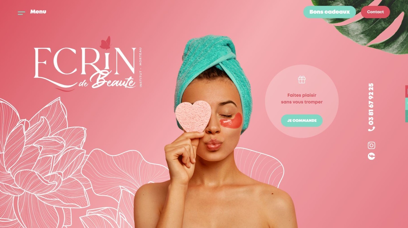 Site web : Écrin de beauté, Institut de beauté