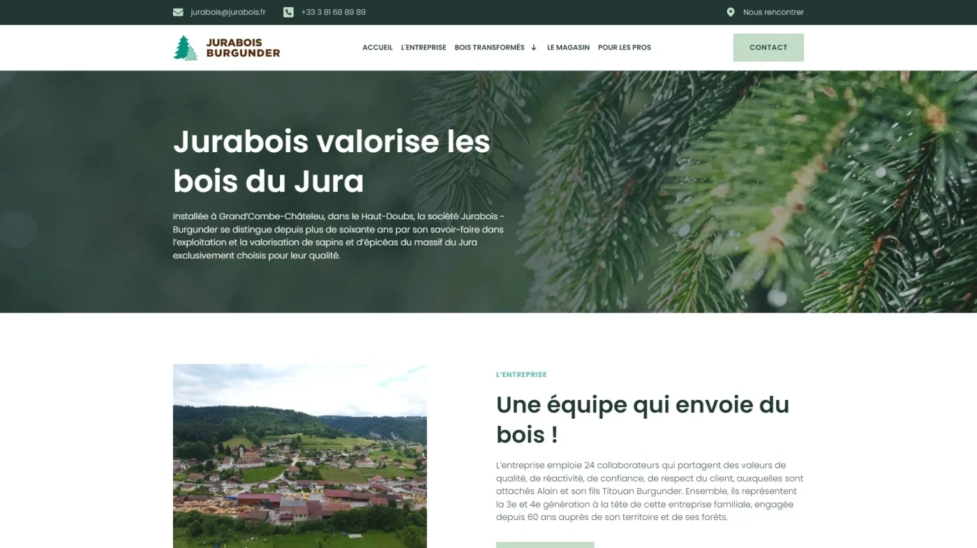 Site web : Jurabois, Bois du Jura
