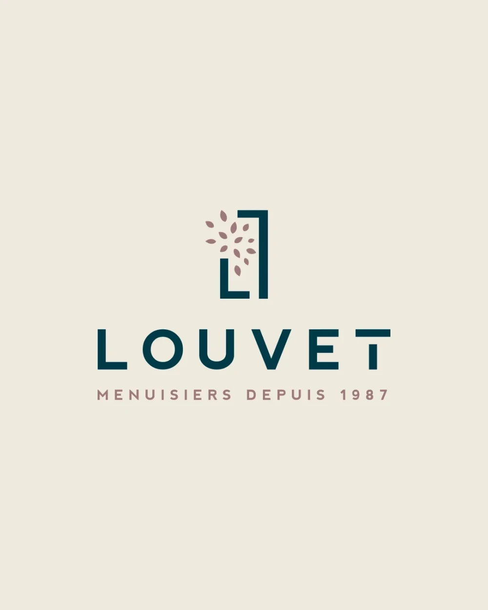 Identité visuelle : Menuiserie Louvet, Fermetures sur-mesure