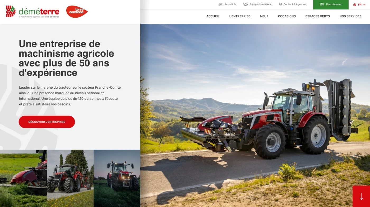 Site web : Déméterre, Machinisme agricole