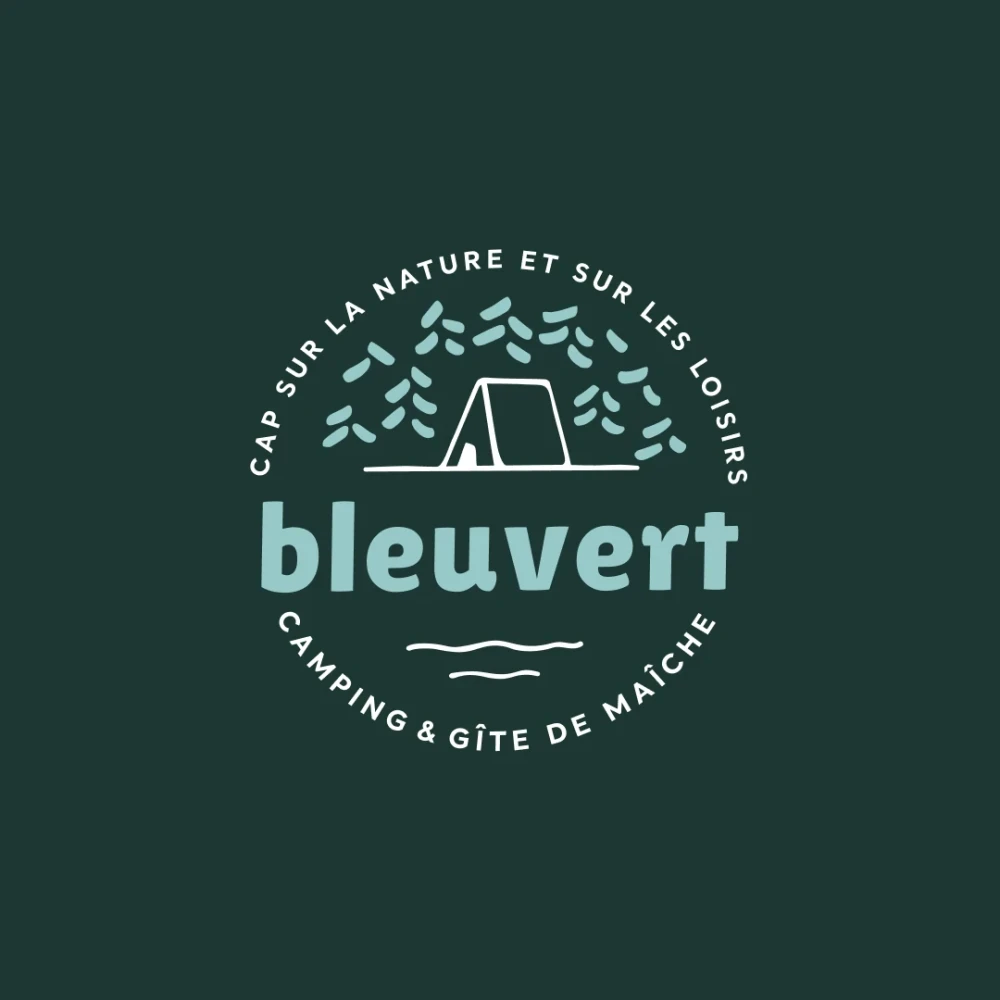Identité visuelle : Camping Bleuvert, Faites respirer vos vacances