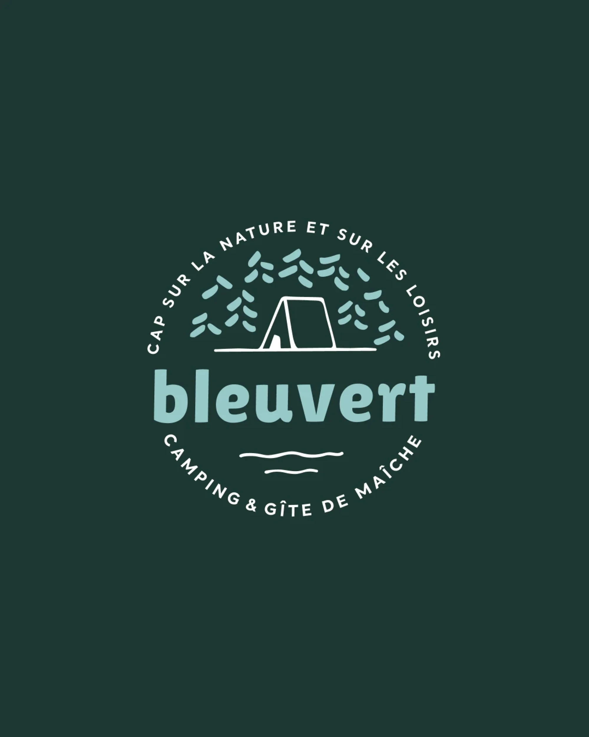 Identité visuelle : Camping Bleuvert, Faites respirer vos vacances