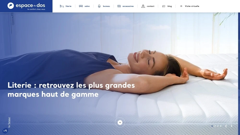 Site web : Espace du Dos, Le confort chez vous