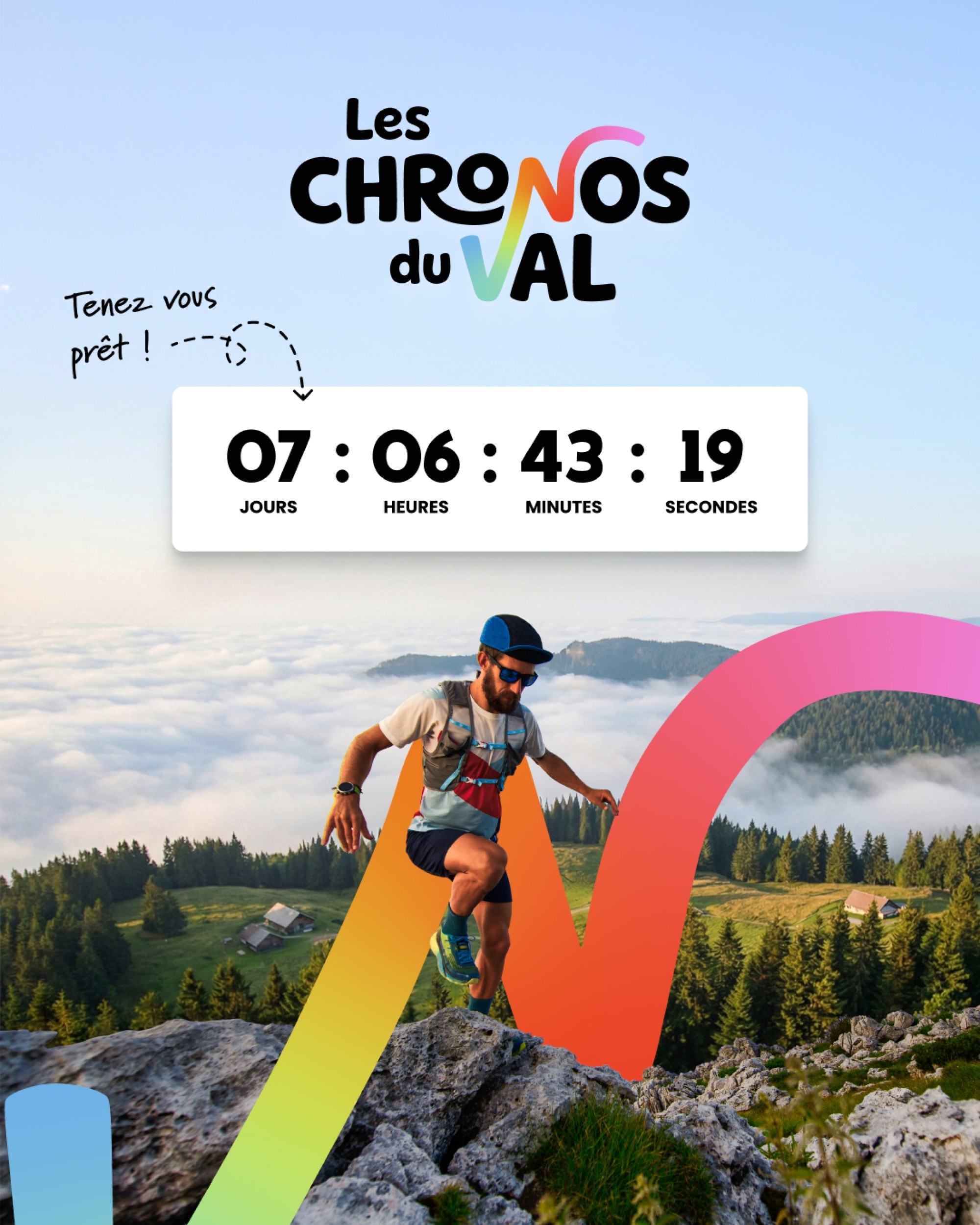 Identité visuelle : Les Chronos du Val, L'événement trail dans le Val de Morteau au mois de juin