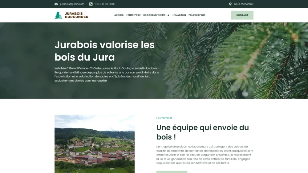 Site web : Jurabois, Bois du Jura