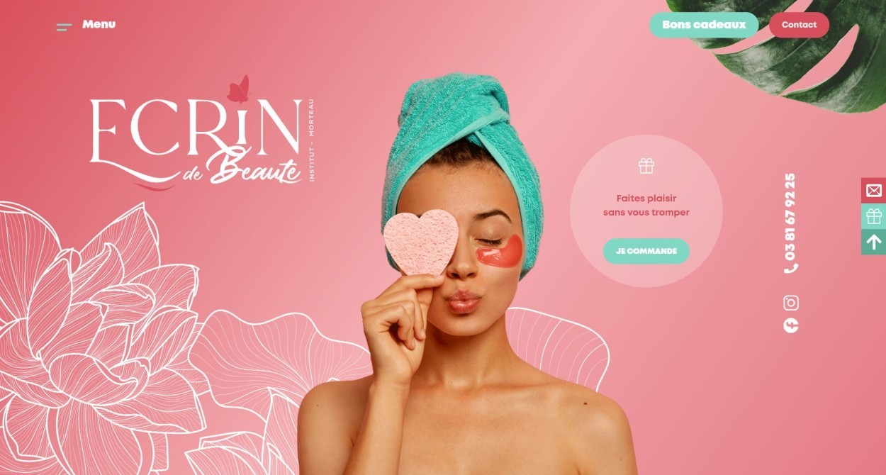 Site web : Écrin de beauté, Institut de beauté