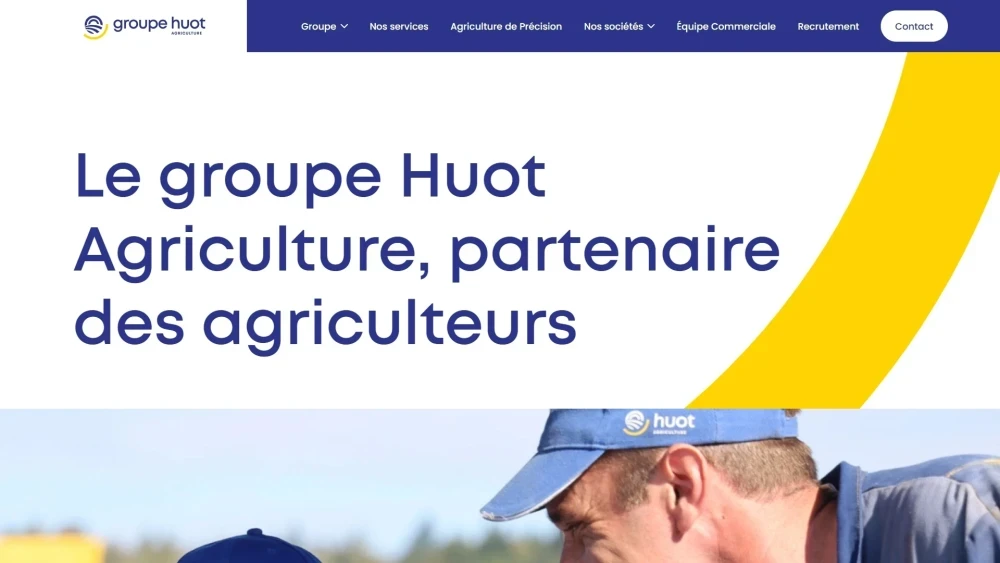 Site web : Huot, Partenaire des agriculteurs