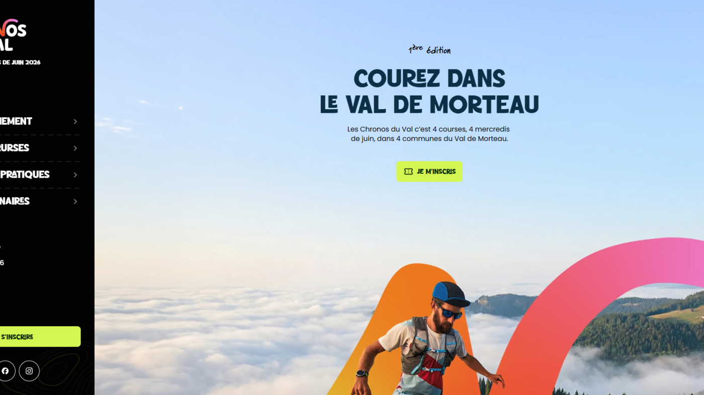 Site web : Les Chronos du Val, L'événement trail dans le Val de Morteau au mois de juin
