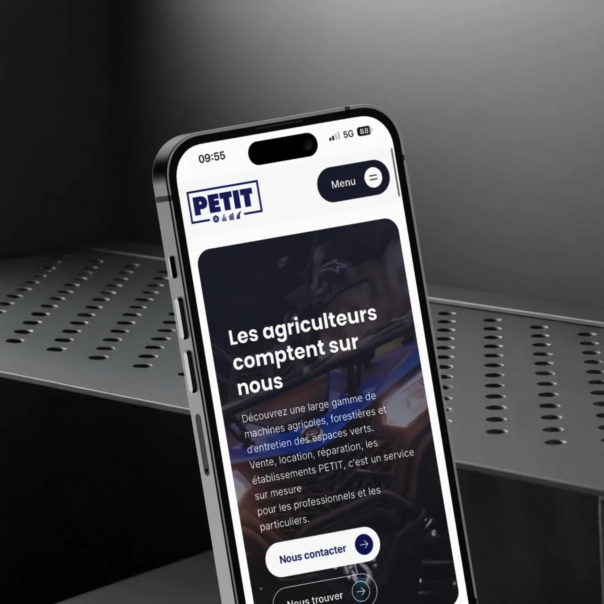 Identité visuelle : Petit SA, Expert en matériel agricole