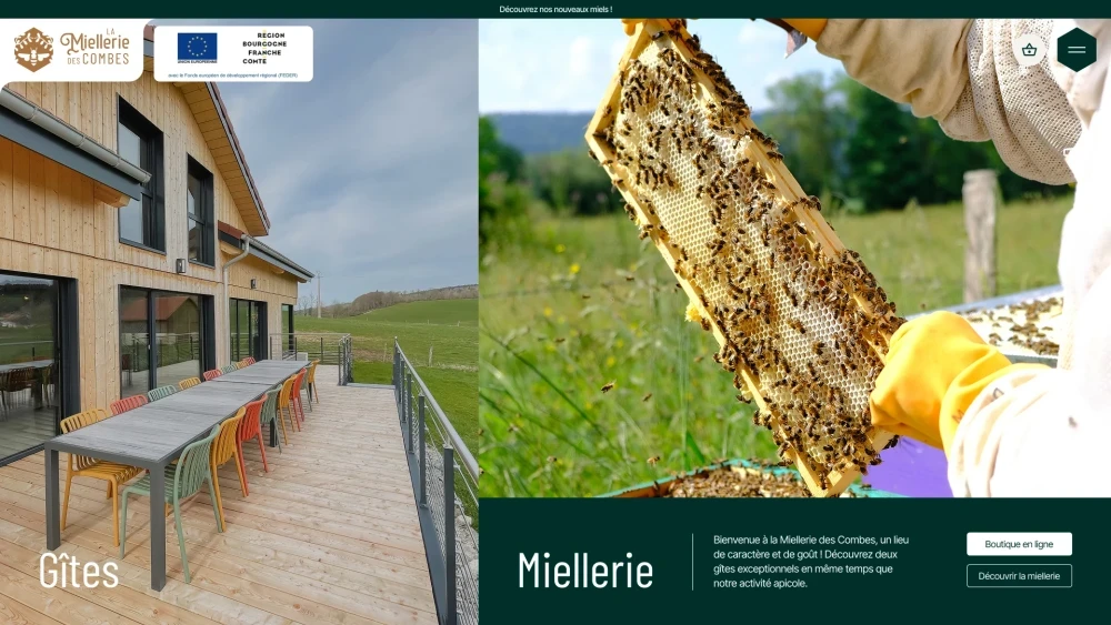 Site web : Miellerie des Combes, Gîtes & Miellerie