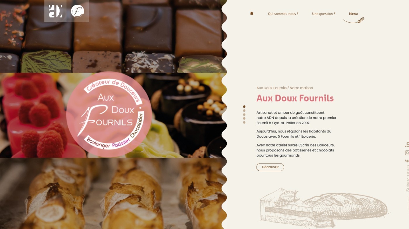 Site web : Aux Doux Fournils, Boulanger, un savoir-faire artisanal