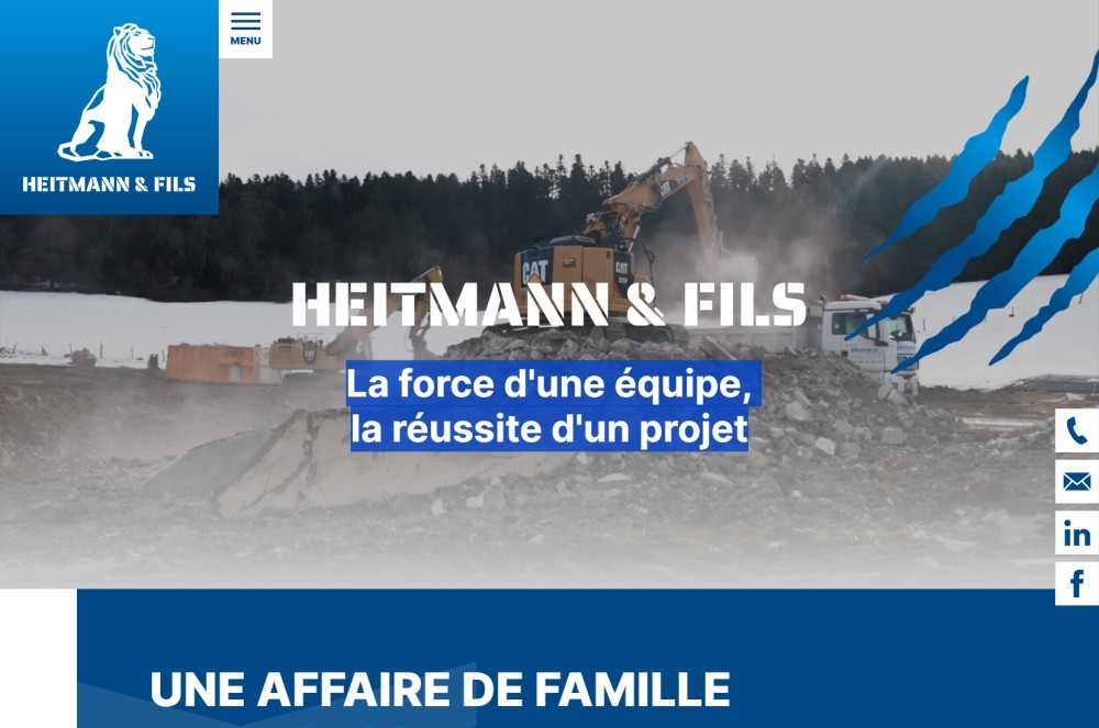 Site web : Heitmann TP, La force d'une équipe,  la réussite d'un projet