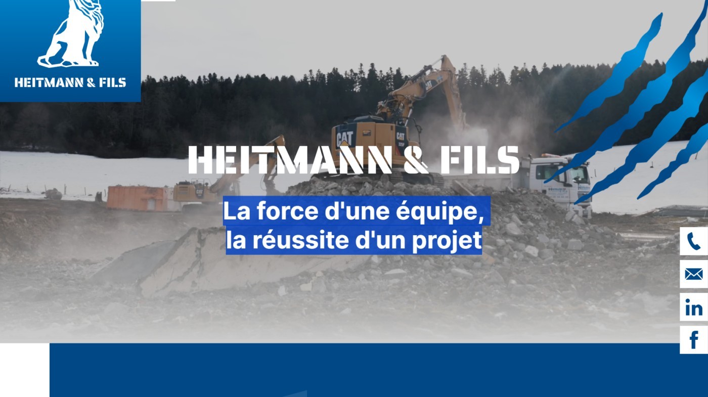 Site web : Heitmann TP, La force d'une équipe,  la réussite d'un projet