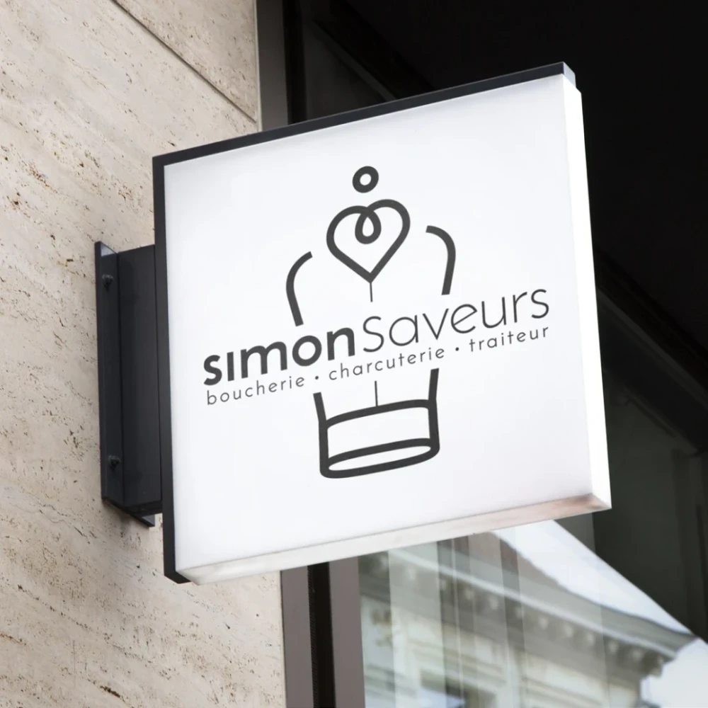 Identité visuelle : Simon Saveurs, Boucherie-charcuterie