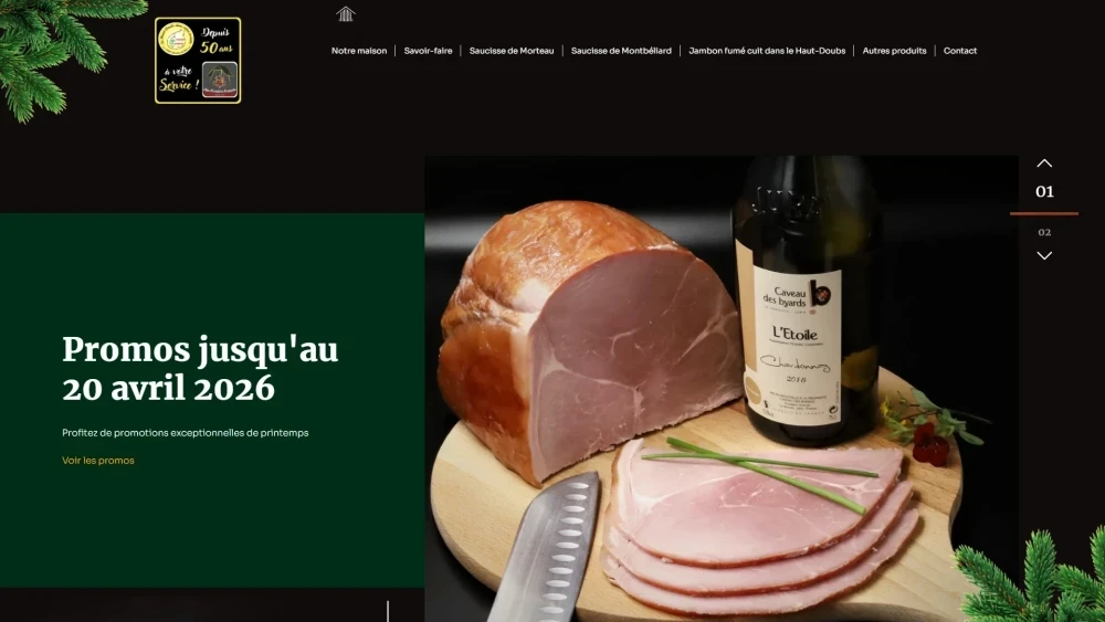 Site web : Aux Produits Saugets, Produits du Haut-Doubs