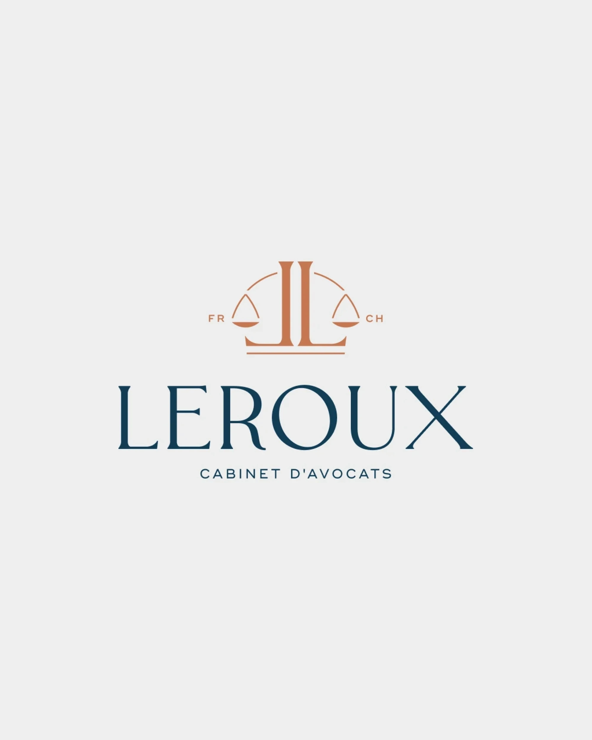 Identité visuelle : Leroux, Cabinet d'avocats Franco-Suisse